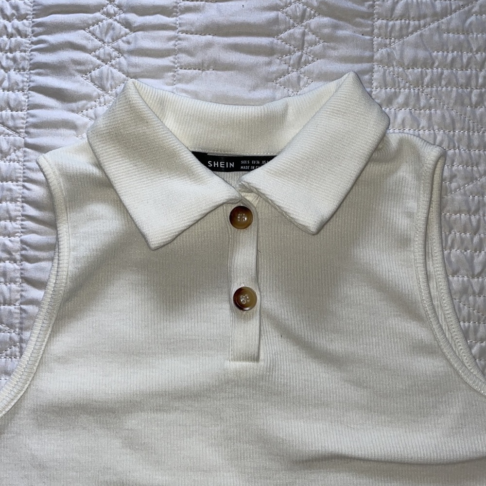 SHEIN Button Half Rib Tank Top - Picture 4 of 6